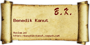 Benedik Kanut névjegykártya